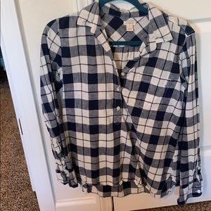 J crew plaid top. Size S